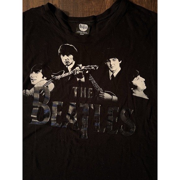 The Beatles 60s Band Top Women's Medium Black Graphic‎ Tank Top Music Pop Rock - Picture 2 of 4